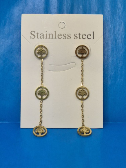 Длинные серьги-пусеты с символами «дерево жизни» J11534CJJ