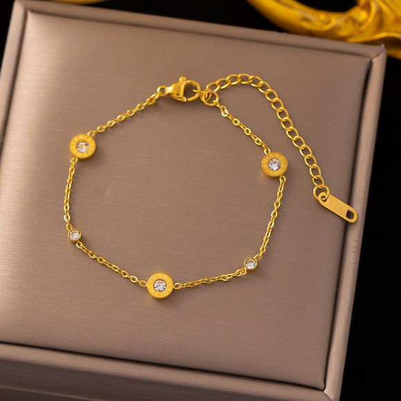 Браслет из титановой стали напыление золотом 1J12014CJJ Браслет из титановой стали напыление золотом 1J12014CJJ