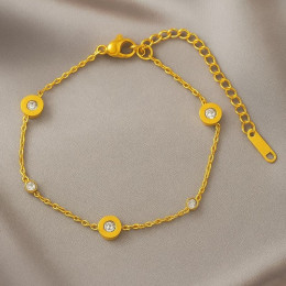 Браслет из титановой стали напыление золотом 1J12014CJJ