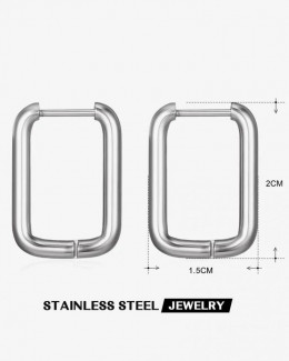 Стальные серьги-конго скруглённый прямоугольник J10267CJJ Стальные серьги-конго скруглённый прямоугольник J10267CJJ
