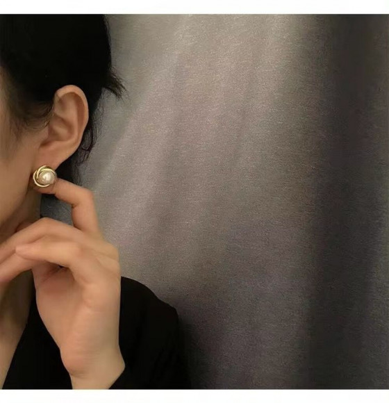 Серьги медь с напылением золотом J10661CJJ