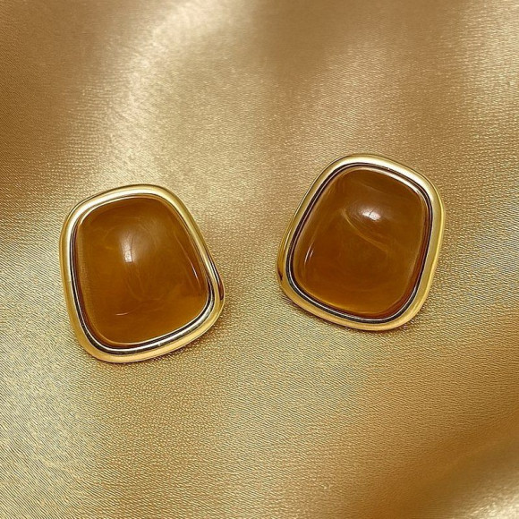 Серьги-гвоздики ювелирный сплав с напылением золотом 1J12297CJJ Серьги-гвоздики ювелирный сплав с напылением золотом 1J12297CJJ