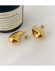 Серьги латунь с напылением золотом в виде капельки J10051CJJ
