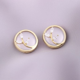 Серьги медь с напылением золотом J10662CJJ Серьги медь с напылением золотом J10662CJJ