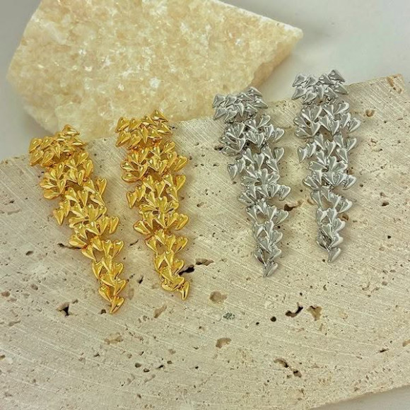 Серьги ювелирный сплав гроздь 1J11747CJJ