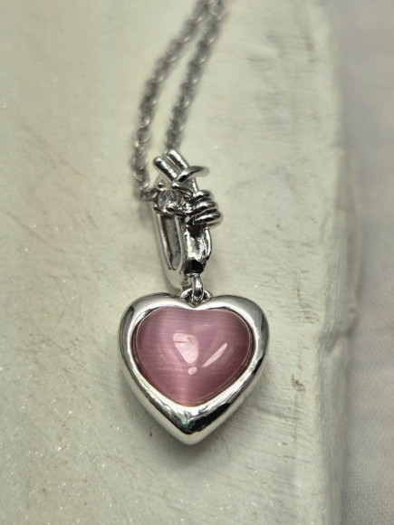 Цепочка с подвеской в форме сердца кораллового цвета J10829CJJ