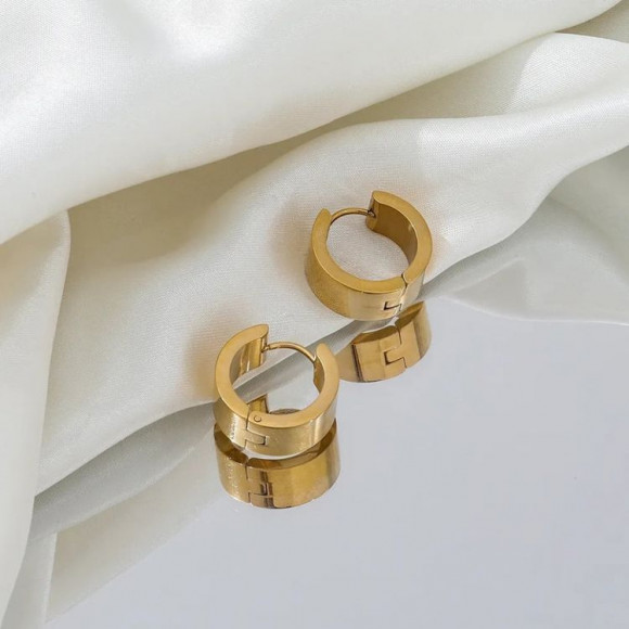 Широкие серьги-кольца конго с матовым покрытием J10270CJJ Широкие серьги-кольца конго с матовым покрытием J10270CJJ