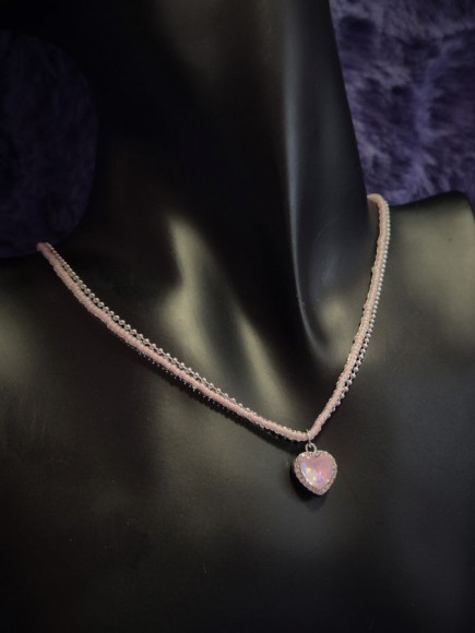 Колье сердце бисер J11438CJJ Колье сердце бисер J11438CJJ