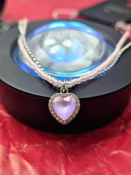 Колье сердце бисер J11438CJJ Колье сердце бисер J11438CJJ