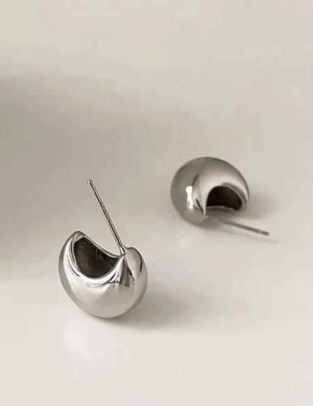 Серьги латунь с напылением платиной в виде шарика J10054CJJ