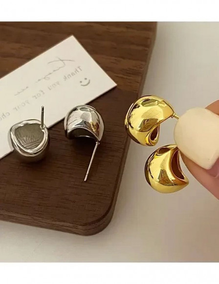 Серьги латунь с напылением платиной в виде шарика J10054CJJ