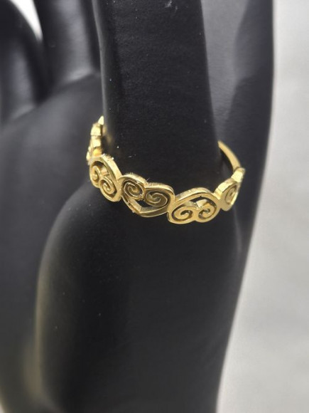 Кольцо медицинская сталь с напылением золотом J10316CJJ