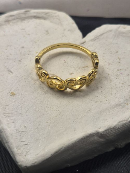 Кольцо медицинская сталь с напылением золотом J10316CJJ