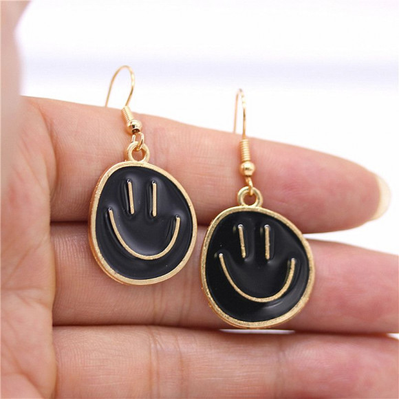 Серьги ювелирный сплав смайлы J11549CJJ