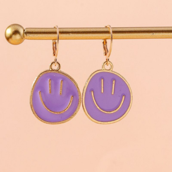 Серьги ювелирный сплав смайлы J11549CJJ