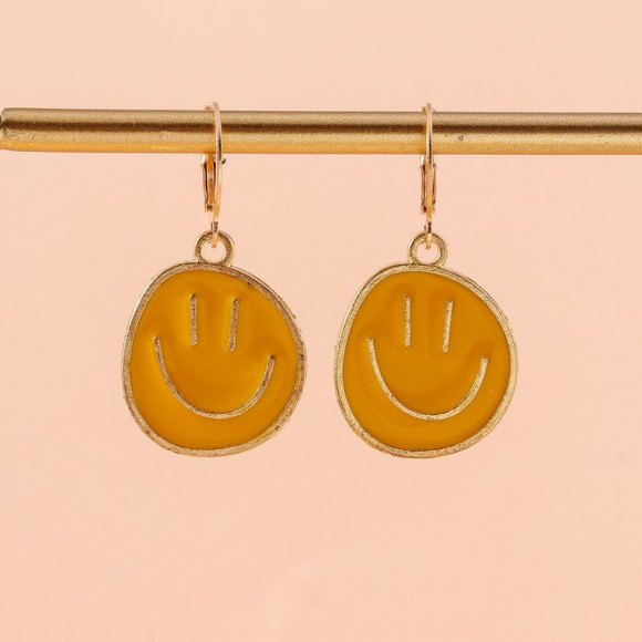 Серьги ювелирный сплав смайлы J11549CJJ