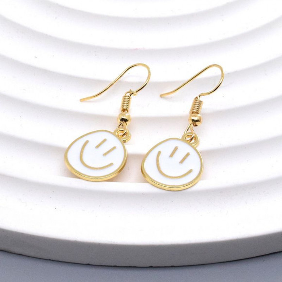 Серьги ювелирный сплав смайлы J11549CJJ