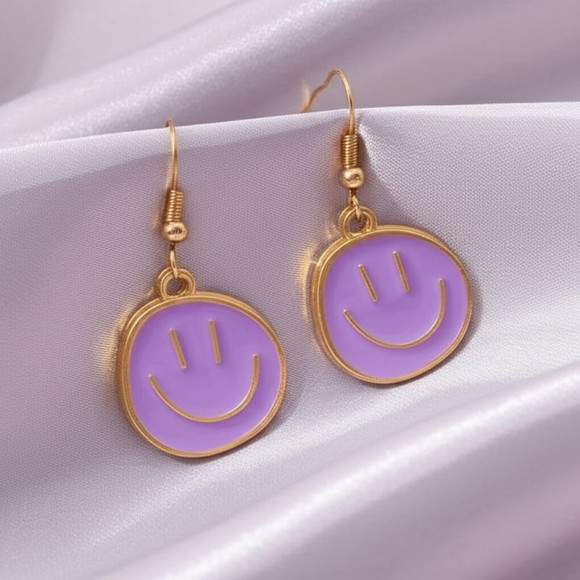 Серьги ювелирный сплав смайлы J11549CJJ