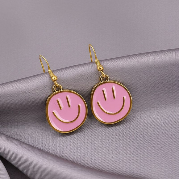 Серьги ювелирный сплав смайлы J11549CJJ