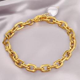 Браслет из титановой стали напыление золотом 1J12020CJJ