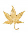 Стальная брошь с напылением золотом кленовый лист J10069CJJ