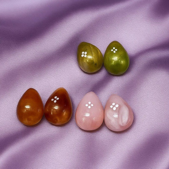 Набор серег акрил капельки (3 пары) J10141CJJ