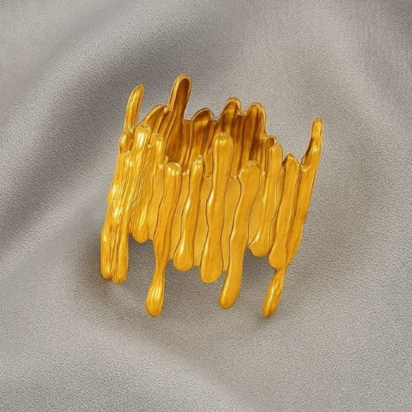 Кольцо титановая сталь напыление золотом 1J12246CJJ