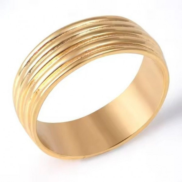 Кольцо медицинская сталь с напылением золотом J10322CJJ