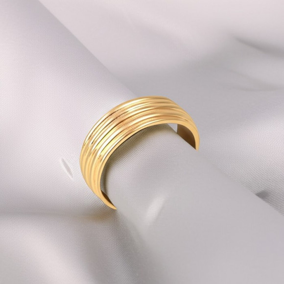 Классическое кольцо с тройной рифленой поверхностью J10322CJJ
