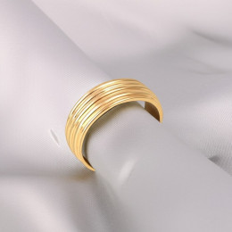 Кольцо медицинская сталь с напылением золотом J10322CJJ Кольцо медицинская сталь с напылением золотом J10322CJJ