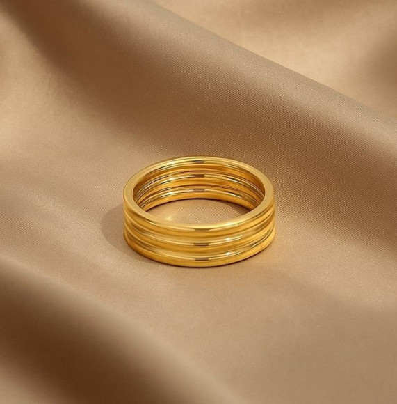 Классическое кольцо с тройной рифленой поверхностью J10322CJJ