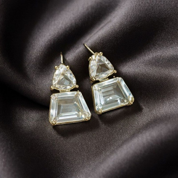 Серьги ювелирный сплав, кристаллы 1J12417CJJ Серьги ювелирный сплав, кристаллы 1J12417CJJ