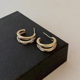 Серьги медь с напылением золотом J10669CJJ Серьги медь с напылением золотом J10669CJJ