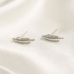 Золотистые серьги-пусеты Веточки с серебряным гвоздиком 1J10592CJJ