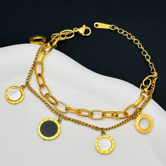 Браслет из титановой стали напыление золотом 1J12023CJJ