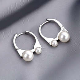 Серьги-кольца с подвесным жемчугом 1J11993CJJ