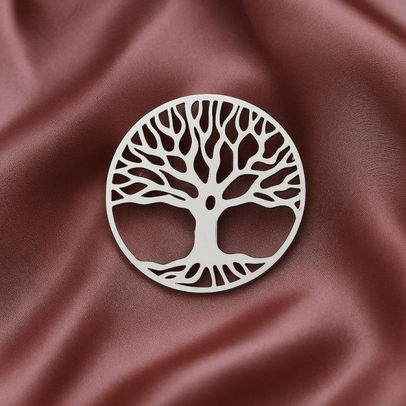 Стальная брошь дерево жизни J10079CJJ Стальная брошь дерево жизни J10079CJJ