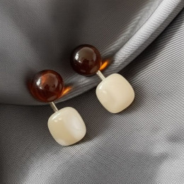 Серьги ювелирный сплав с серебряным гвоздиком J10594CJJ