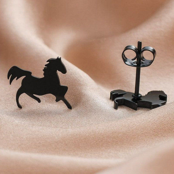Серьги лошади титановая сталь 1J12421CJJ