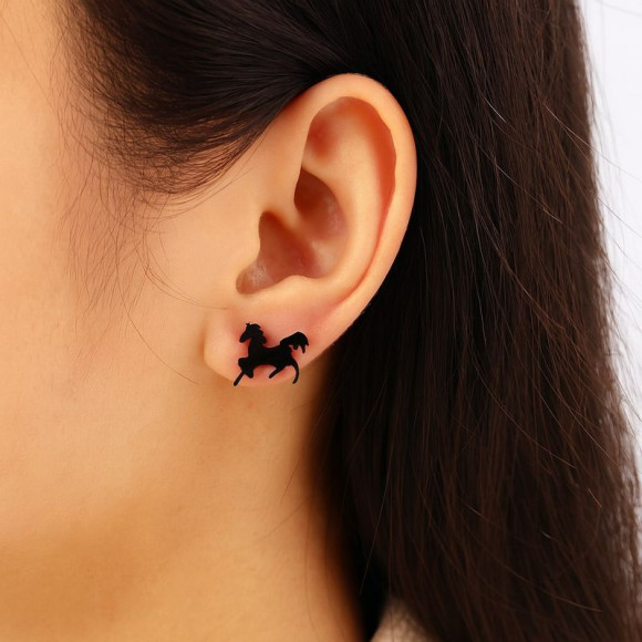 Серьги лошади титановая сталь 1J12421CJJ