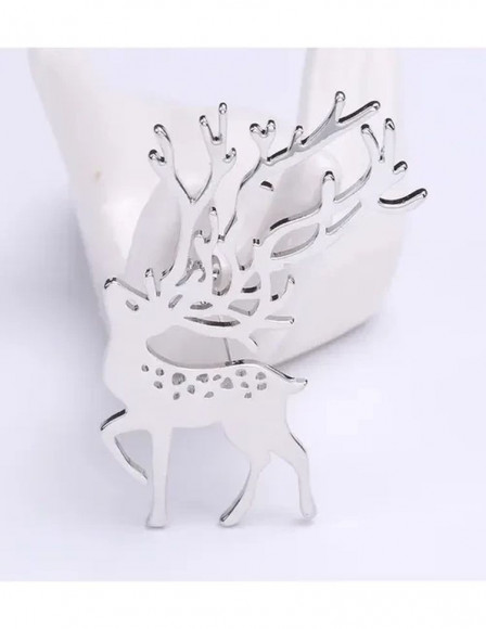 Стальная брошь олень J10080CJJ Стальная брошь олень J10080CJJ