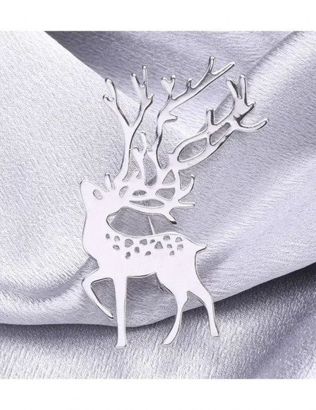Стальная брошь олень J10080CJJ Стальная брошь олень J10080CJJ