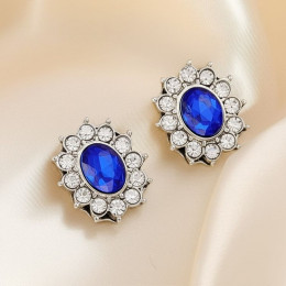 Серьги ювелирный сплав со стразами J11557CJJ