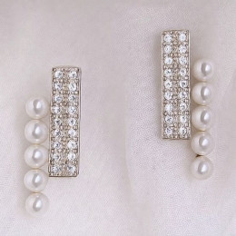 Серьги ювелирный сплав жемчуг 1J12310CJJ