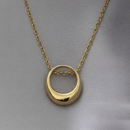 Изящная цепочка с овальным кулоном в форме полумесяца J10082CJJ Изящная цепочка с овальным кулоном в форме полумесяца J10082CJJ