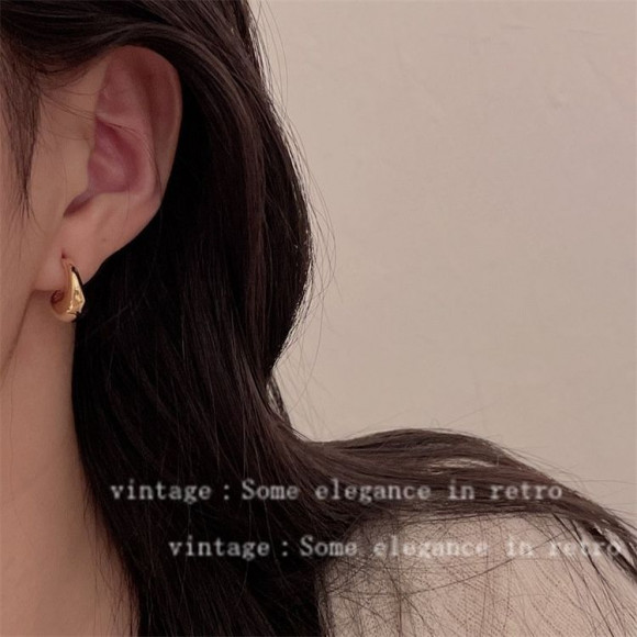 Серьги медь с напылением золотом J10674CJJ