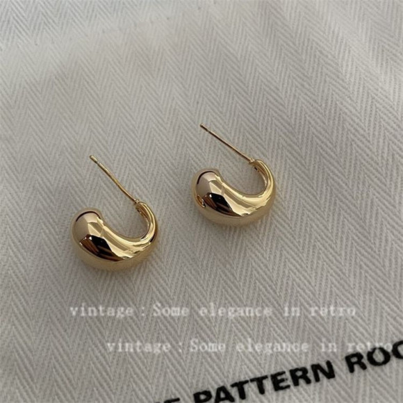 Серьги медь с напылением золотом J10674CJJ