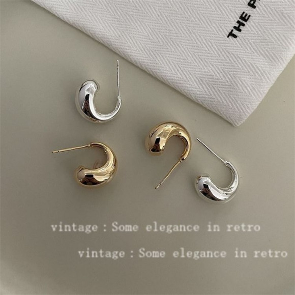 Серьги-кольца с мягким изгибом J10674CJJ