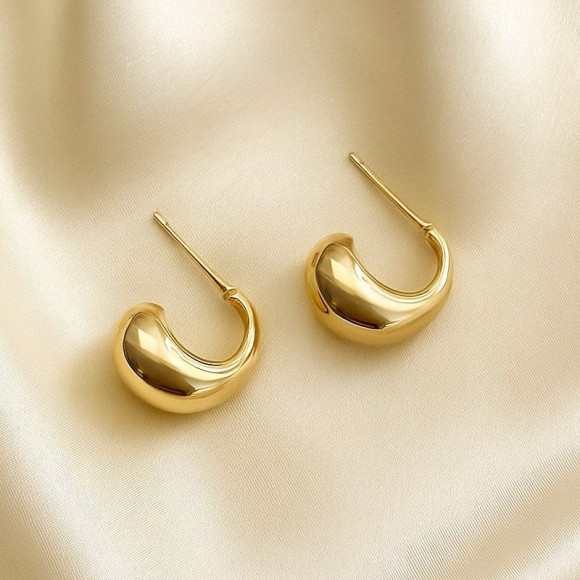 Серьги-кольца с мягким изгибом J10674CJJ