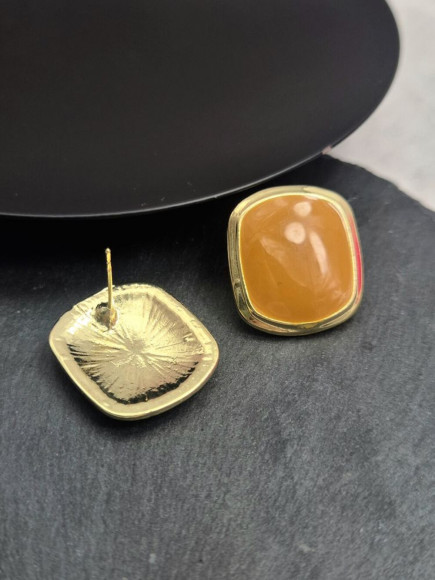 Серьги медицинская сталь с напылением золотом J11248CJJ